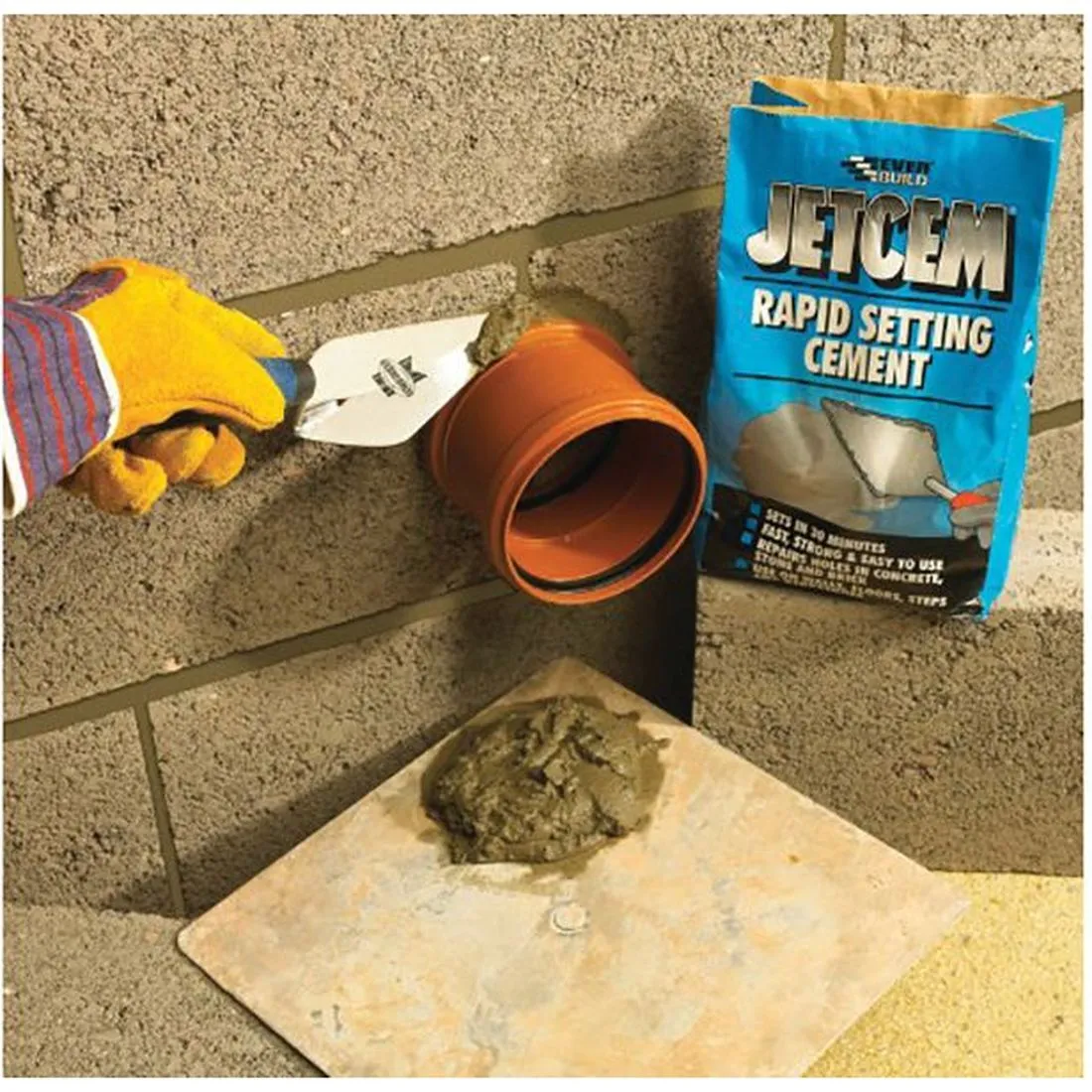 Everbuild Rapid Set Cement 12kg (4 x 3kg Packs)