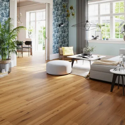 Visby Blonde Oak Engineered Real Wood Top Layer Flooring 0.99m²