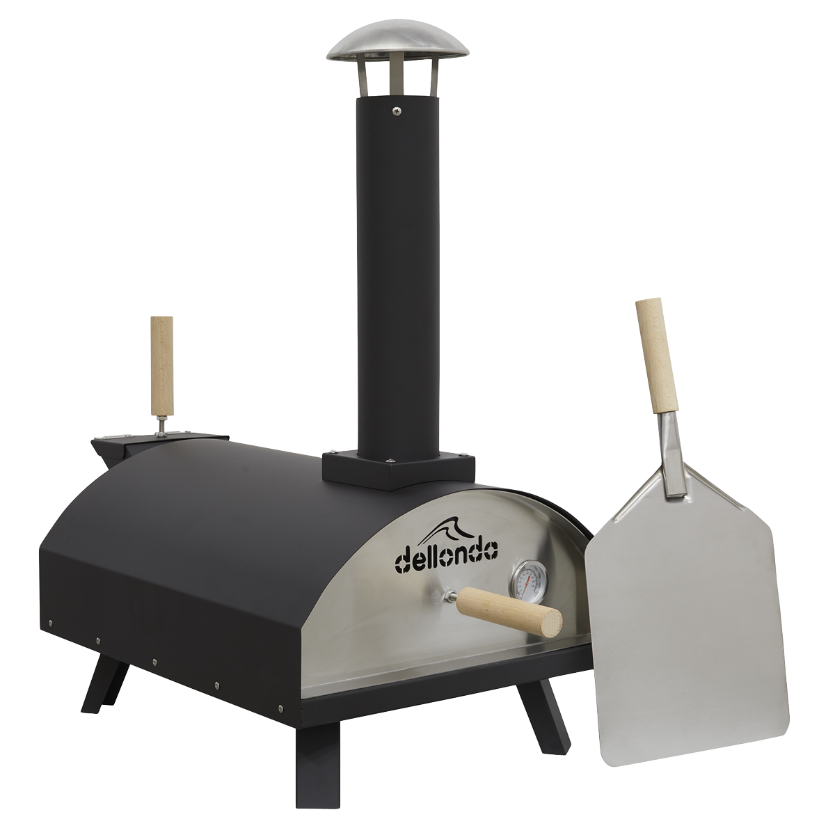 Dellonda Wood-Fired Pizza Oven 14" - Stainless Steel