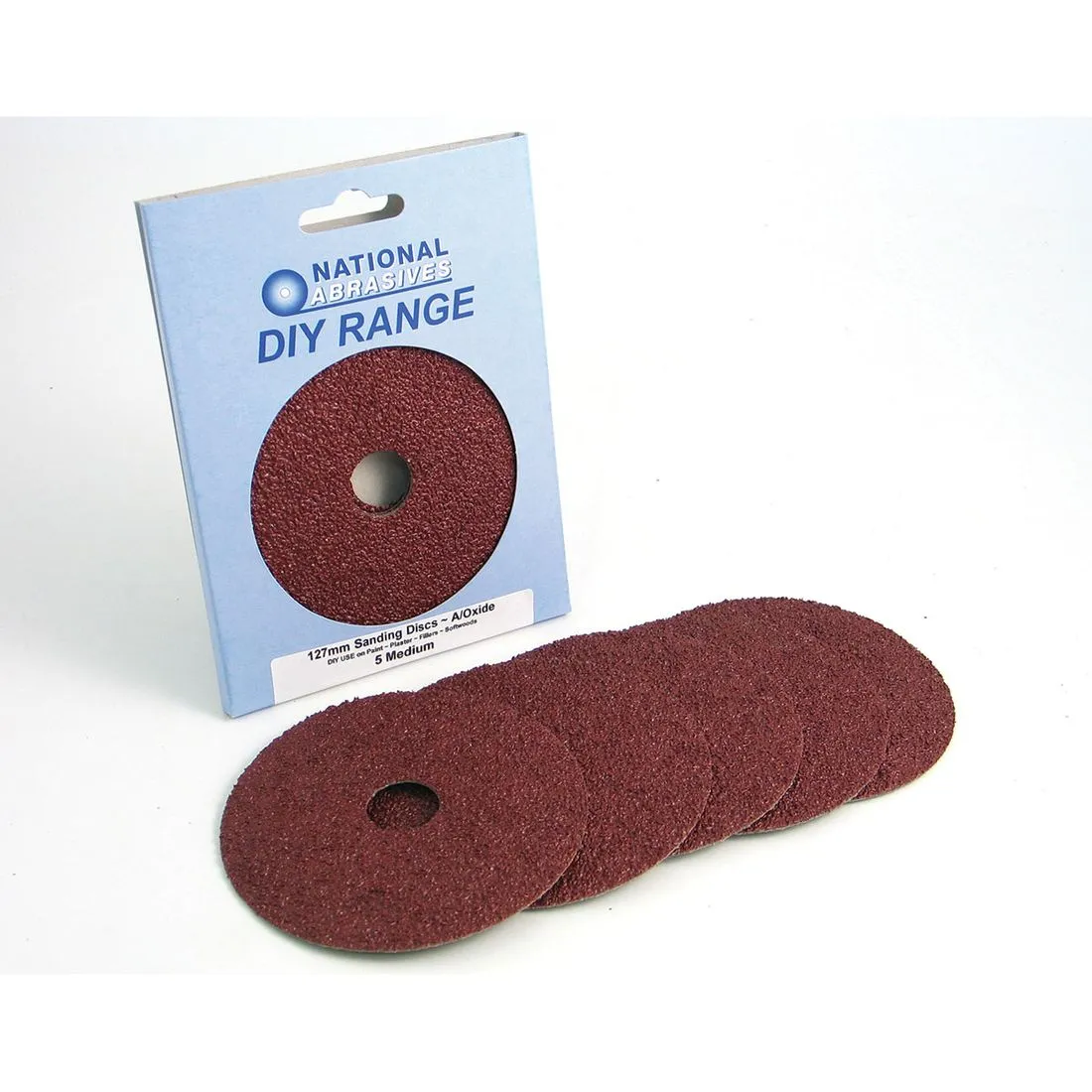 Coarse Grade 125mm Fibre Backed Sanding Discs Pk 5