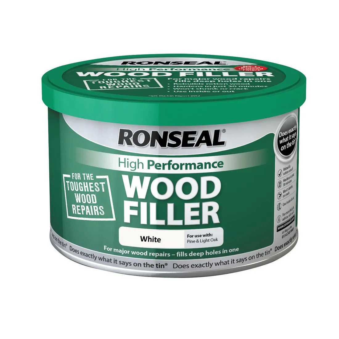 Ronseal High Performance Wood Filler White 275g
