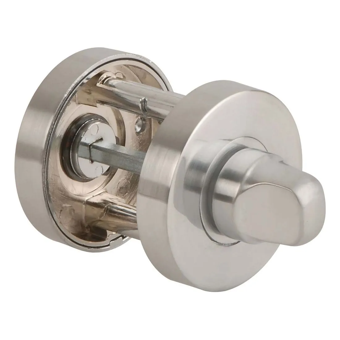 Jigtech Round Bathroom Turn and Release Set Satin Chrome
