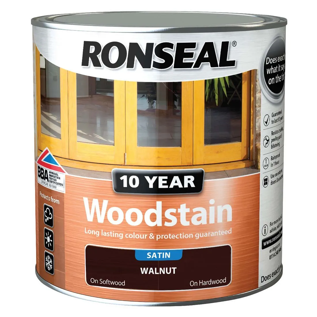 Ronseal 10 Year Woodstain Walnut 2.5L