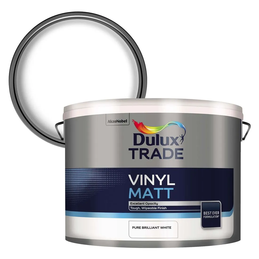 Dulux Trade Vinyl Matt Emulsion Brilliant White 10L