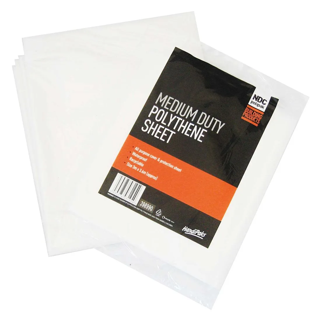 Medium Duty Polythene Sheet 3 x 3.6m