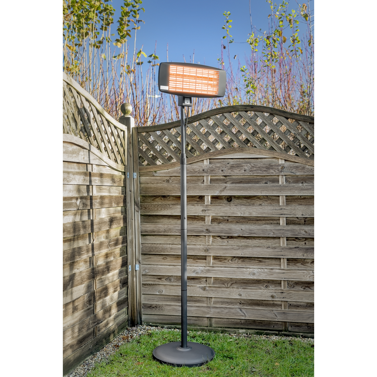Infrared Quartz Patio Heater with Telescopic Floor Stand 2000W/230V