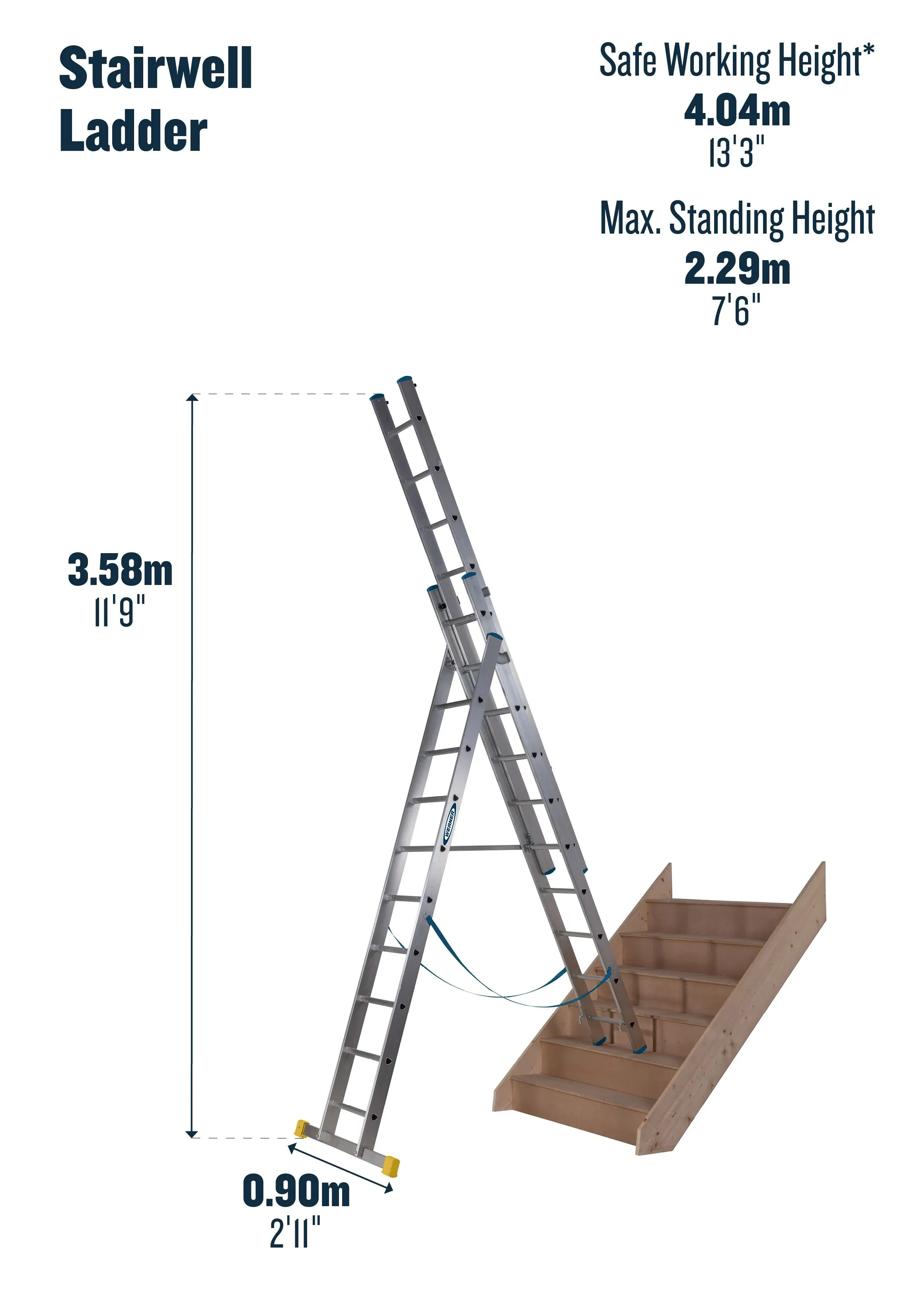 Werner ExtensionPLUS X4 Box Section Combination Ladder Triple