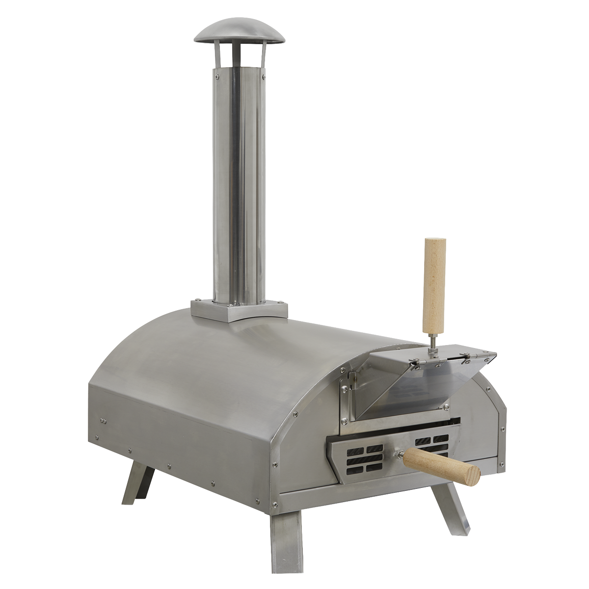 Dellonda Wood-Fired Pizza Oven 14" - Stainless Steel