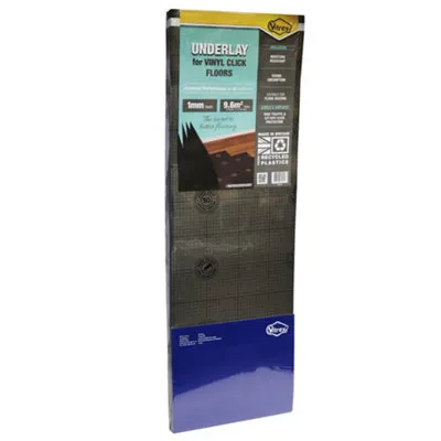 Vitrex 1mm LVT Foam Underlay Panel Black 9.6m²