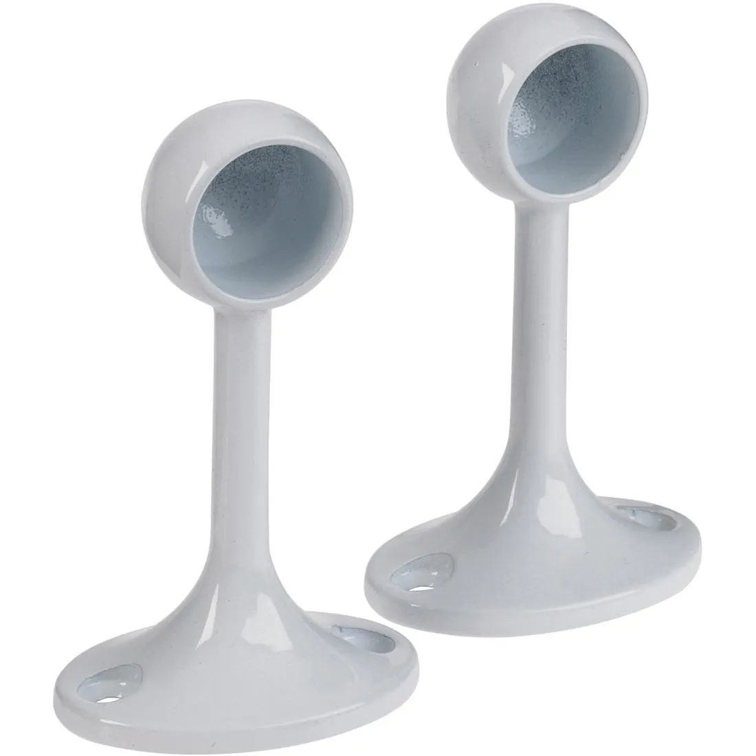 Colorail Deluxe End Bracket White 19mm Pk 2