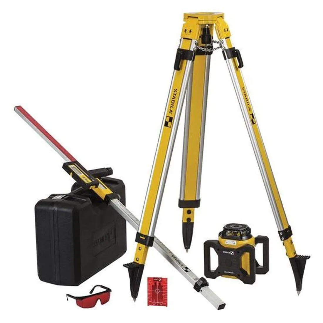 Stabila LAR 160 Rotation Laser Set, 7 Piece