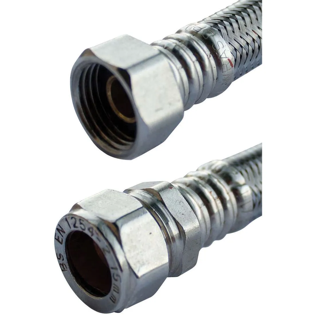 Flexible Tap Connector 15mm x 1/2in x 300mm 12.5mm Bore