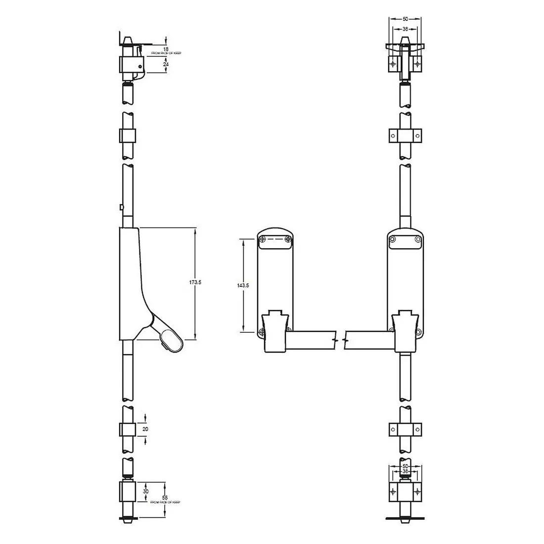 ExiSAFE Panic Bolt Device For Timber Doors