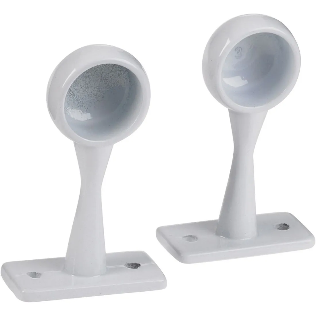 Colorail Standard End Bracket White 19mm Pk 2