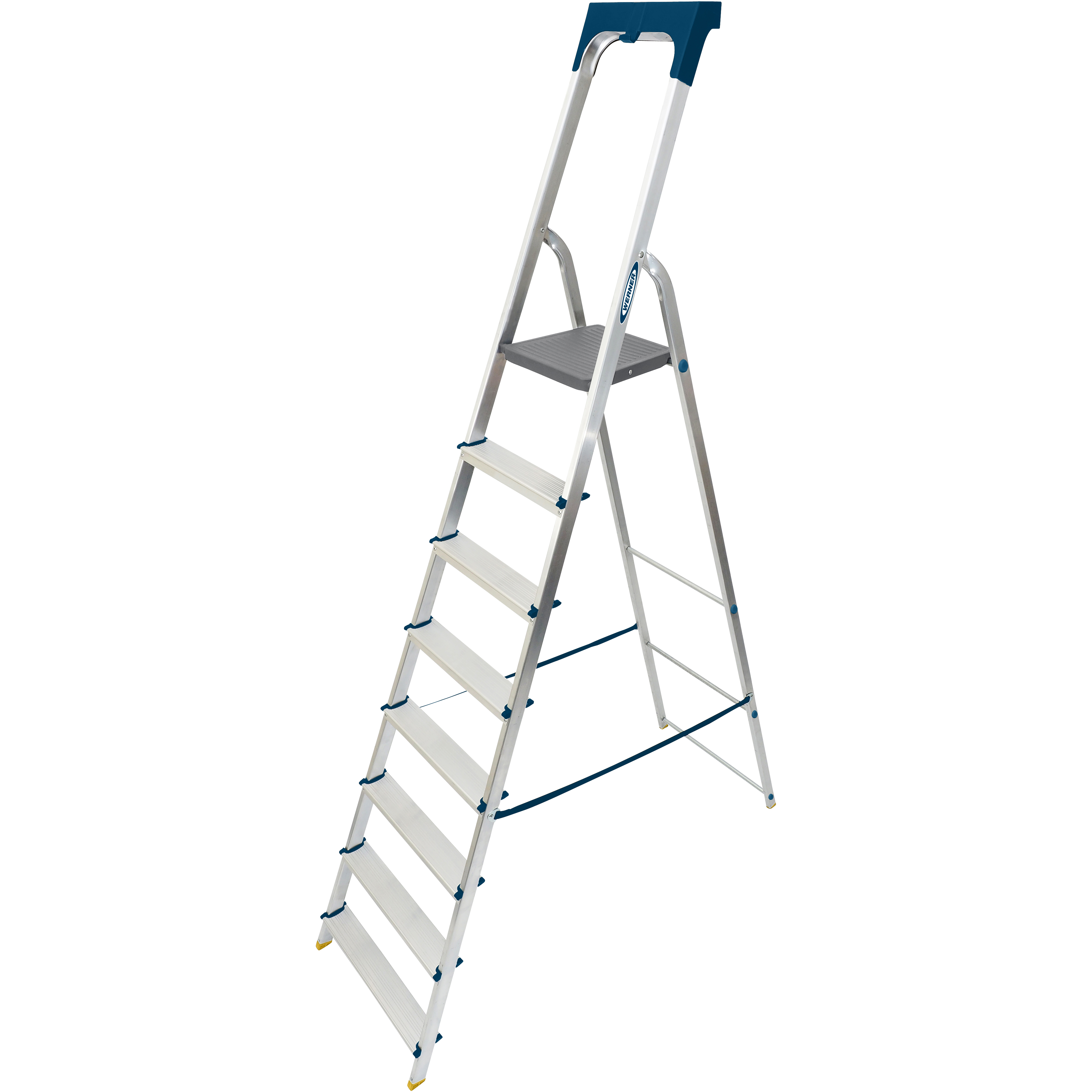 Werner Stepladder High Handrail 8 Tread with Tool Tray