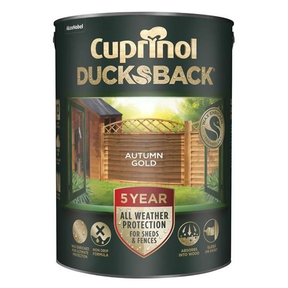 Cuprinol Ducksback 5 Year Waterproof for Sheds & Fences 5 litre
