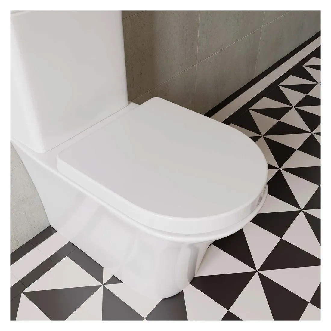 Croydex Eyre Flexi Fix Soft Close D-Shape Toilet Seat