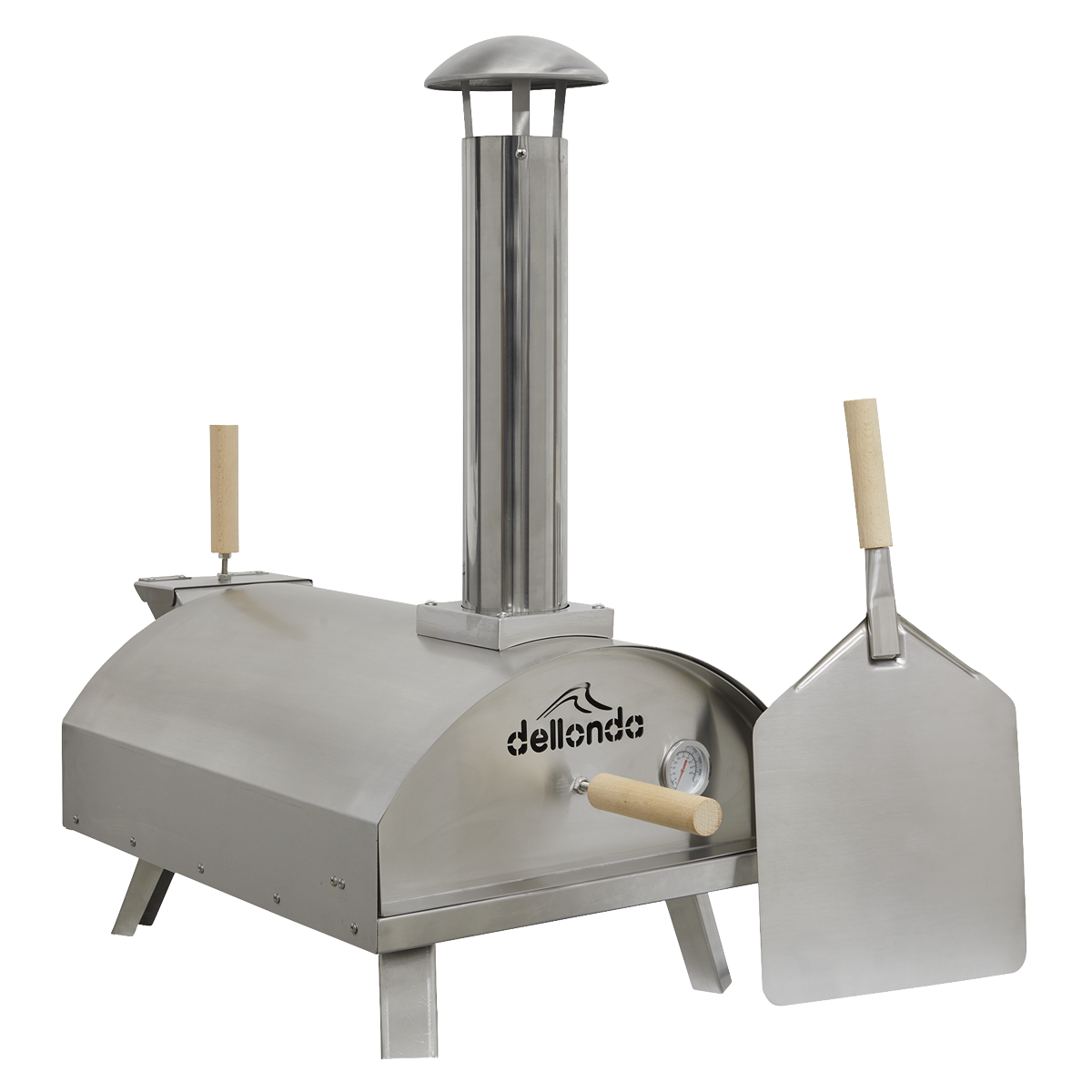 Dellonda Wood-Fired Pizza Oven 14" - Stainless Steel