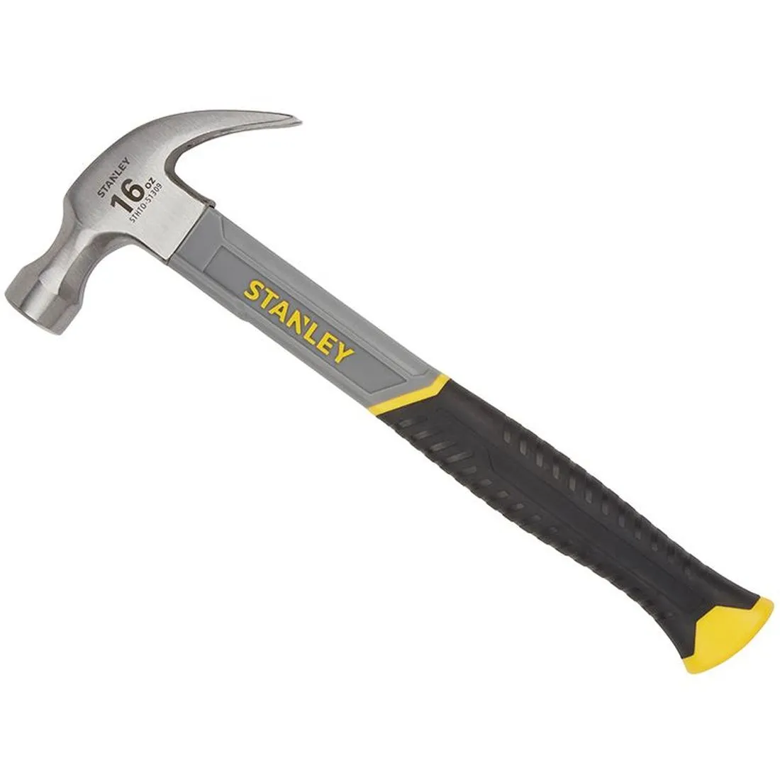 STANLEY Curved Claw Hammer Fibreglass Shaft 450g (16oz)