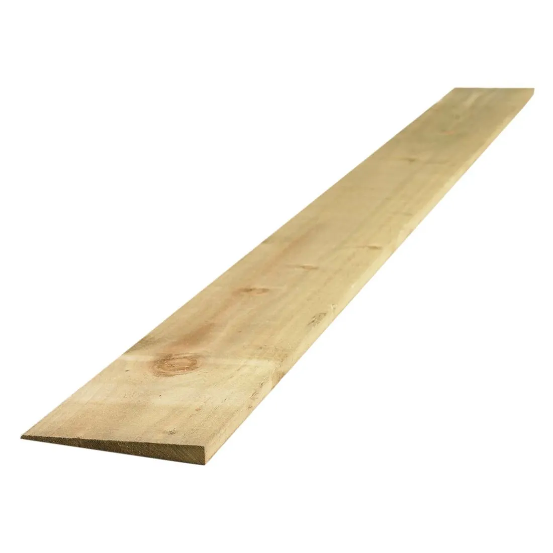 Treated Green Feather Edge Fence Board 125 x 22mm x 2.4m