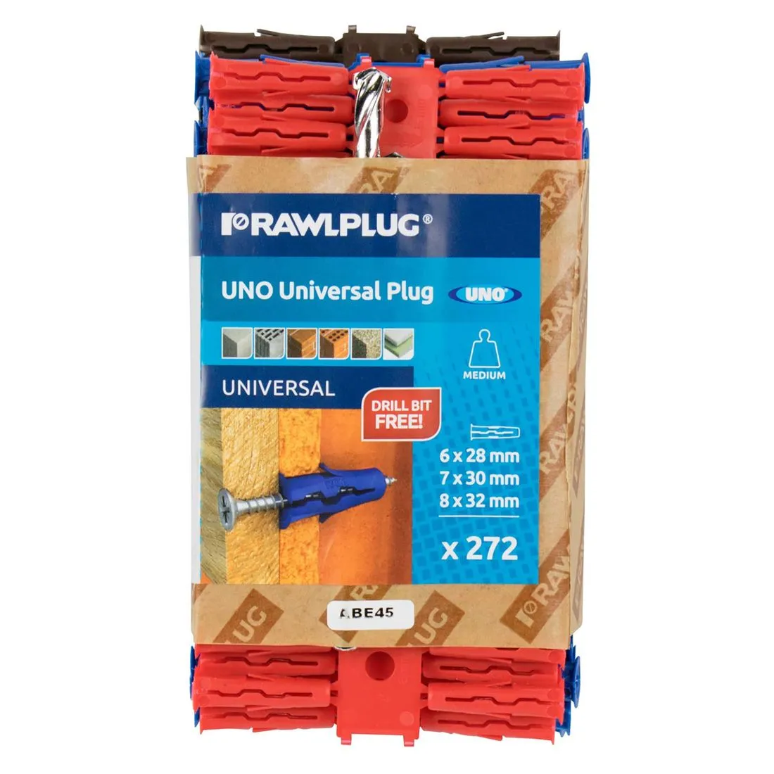 Rawlplug Uno Plugs and Drill Bits Assorted Pack of 272