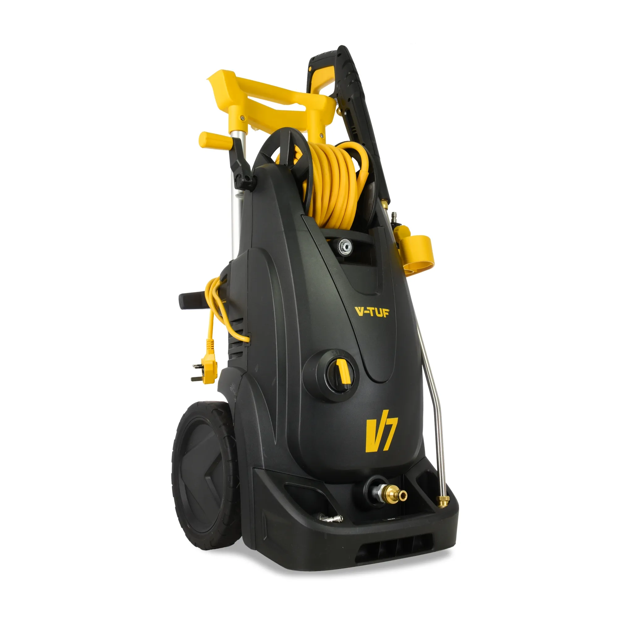 V-TUF Electric Pressure Washer 240V 195 Bar 7.2L/min with Professional Accessories & 10M Hose Reel