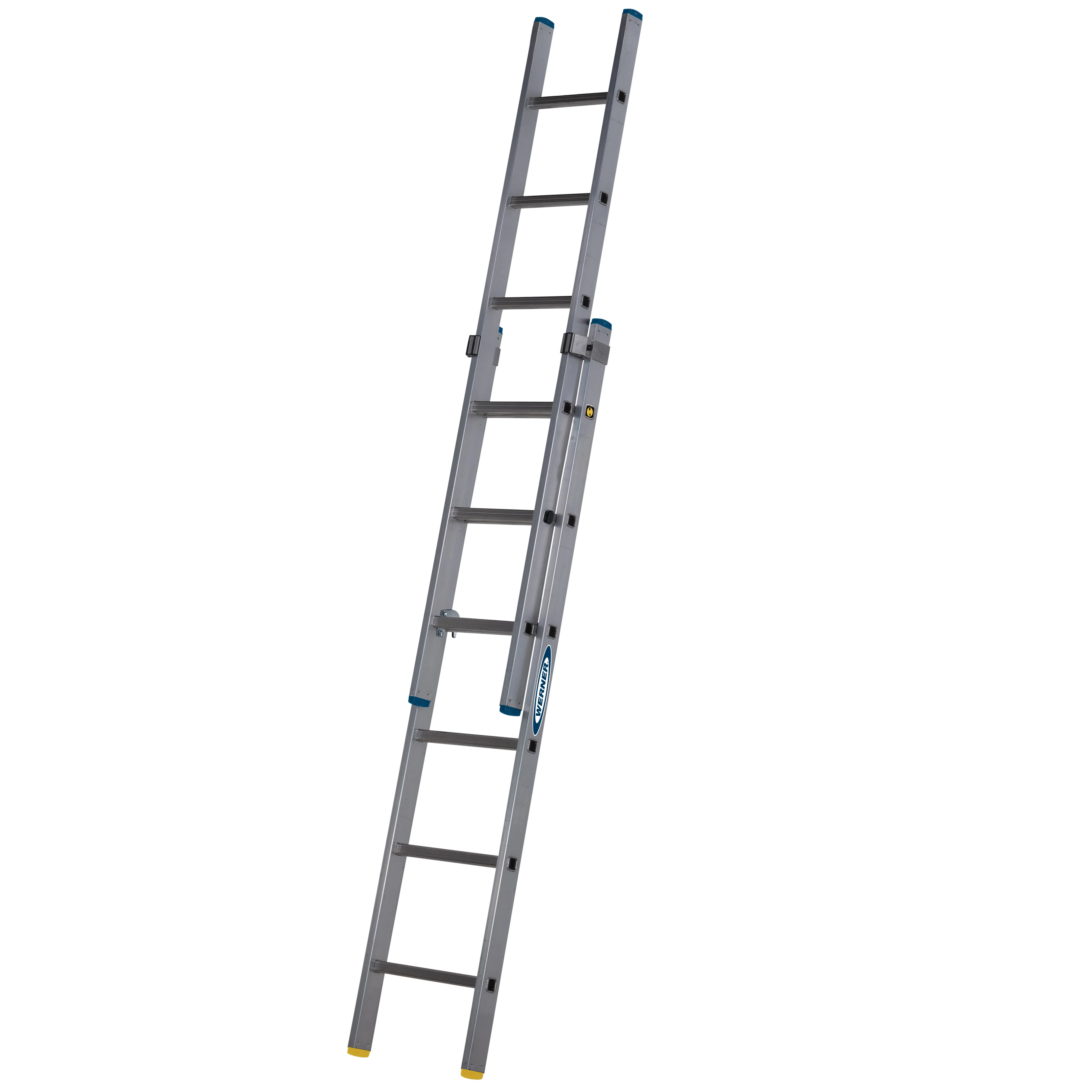 Square Rung Double Section Extension Ladder