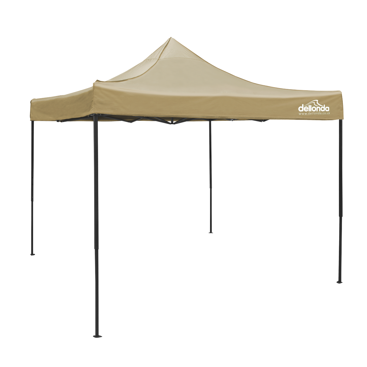 Dellonda 3 x 3m Pop-Up Gazebo Canopy with Water-Resistant Carry Bag, Stakes & Weight Bags - Beige