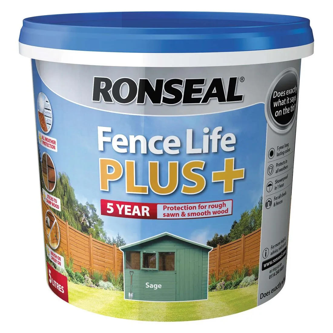 Ronseal Fencelife Plus+ Sage 5L