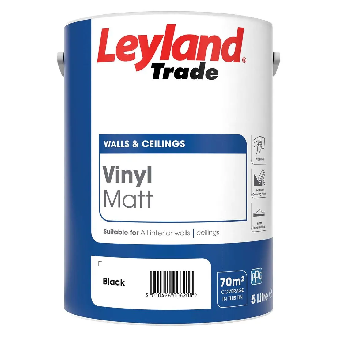Leyland Trade Vinyl Matt Emulsion Black 5L