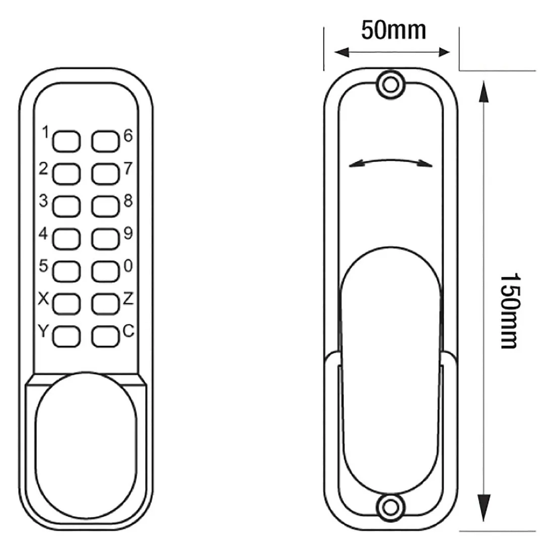 YALE Hold Open Push Button Door Lock