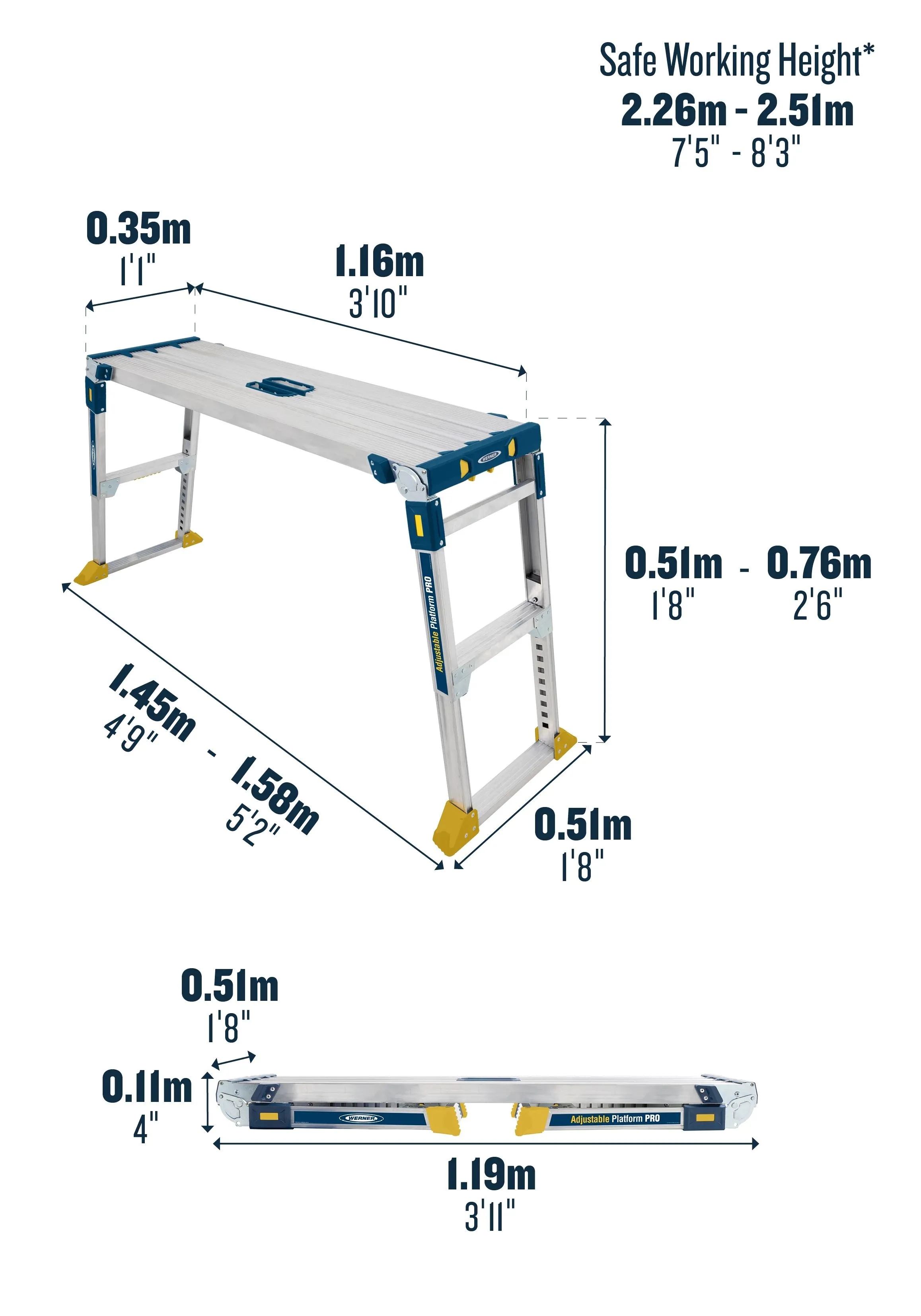 Werner Adjustable PRO Work Platform