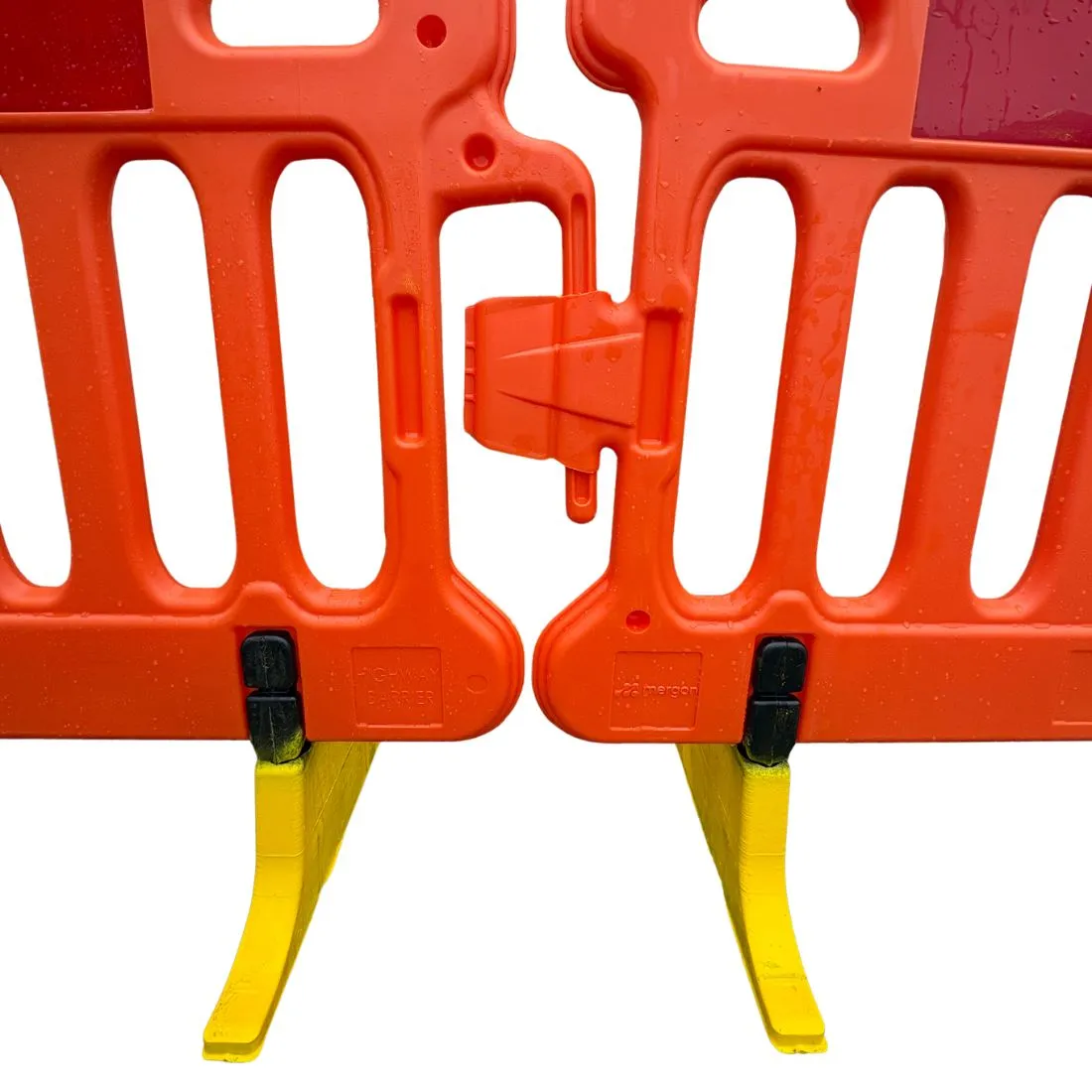 2m Chapter 8 Orange Barrier With Yellow Anti Trip Feet
