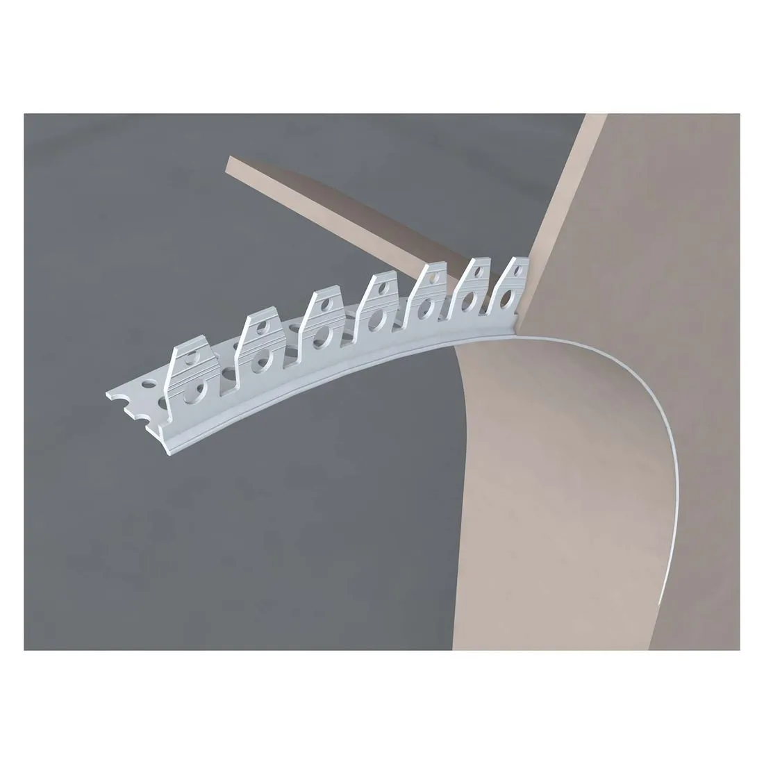 Thincoat Arch Plastic Angle Bead White 2mm x 2.5m