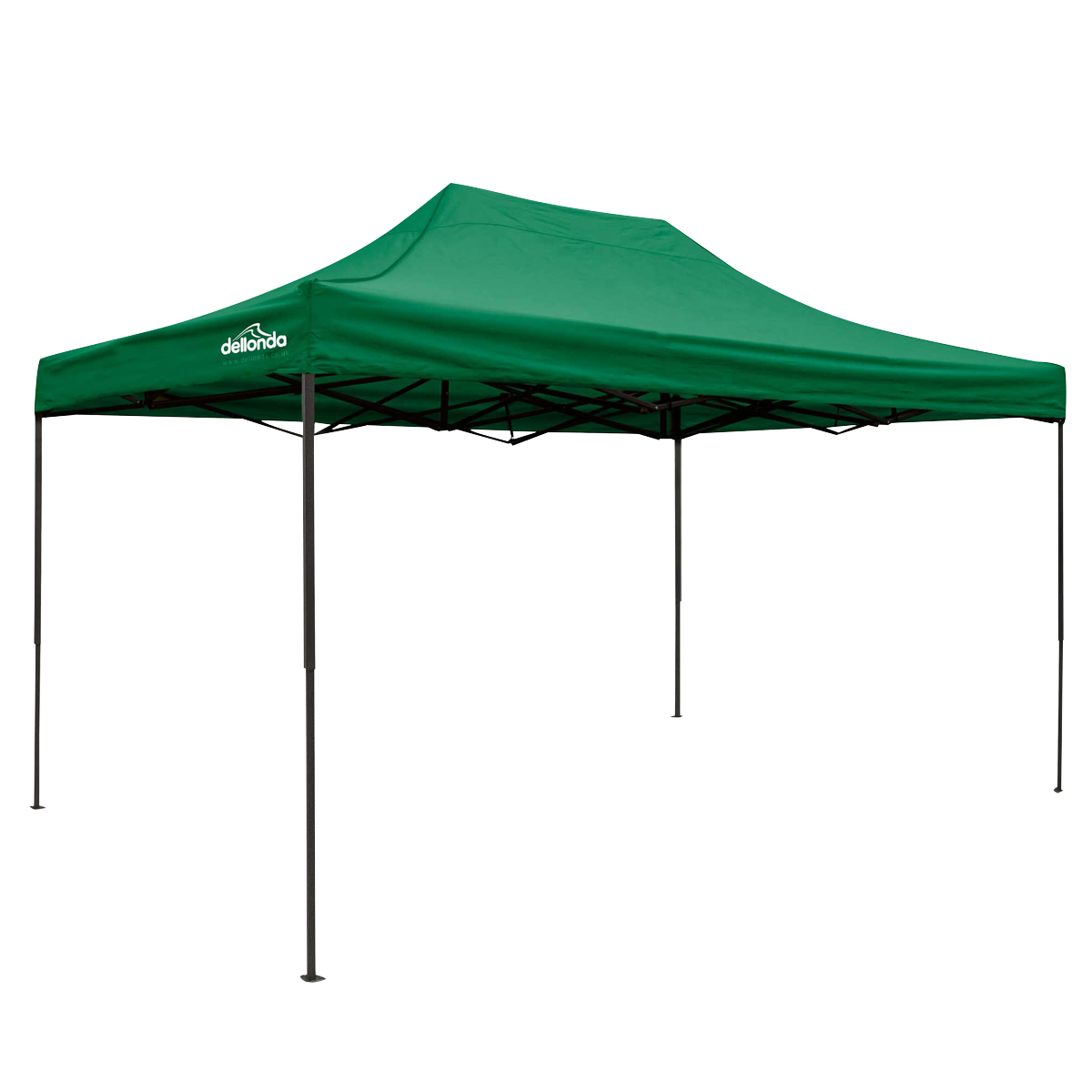 Dellonda Premium 3x4.5m Pop-Up Gazebo, Heavy Duty Water-Resistant Fabric, Carry Bag &Weights- Green