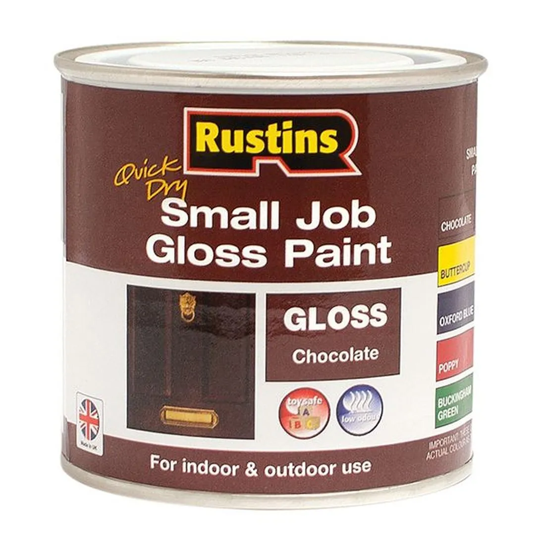 Rustins Quick Dry Small Job Gloss Paint Chocolate 250ml