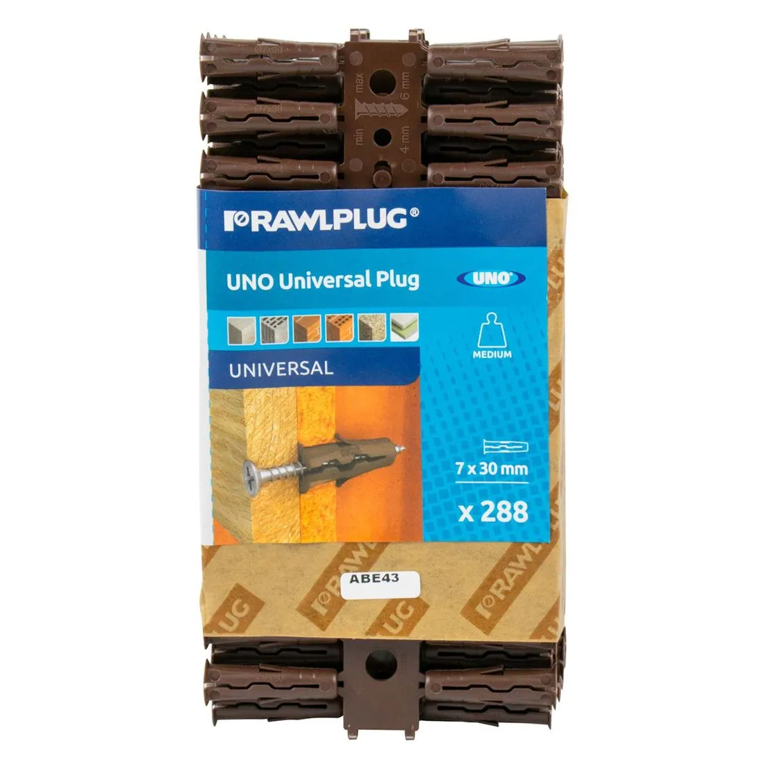 Uno Plugs 7 x 30mm Pack 288