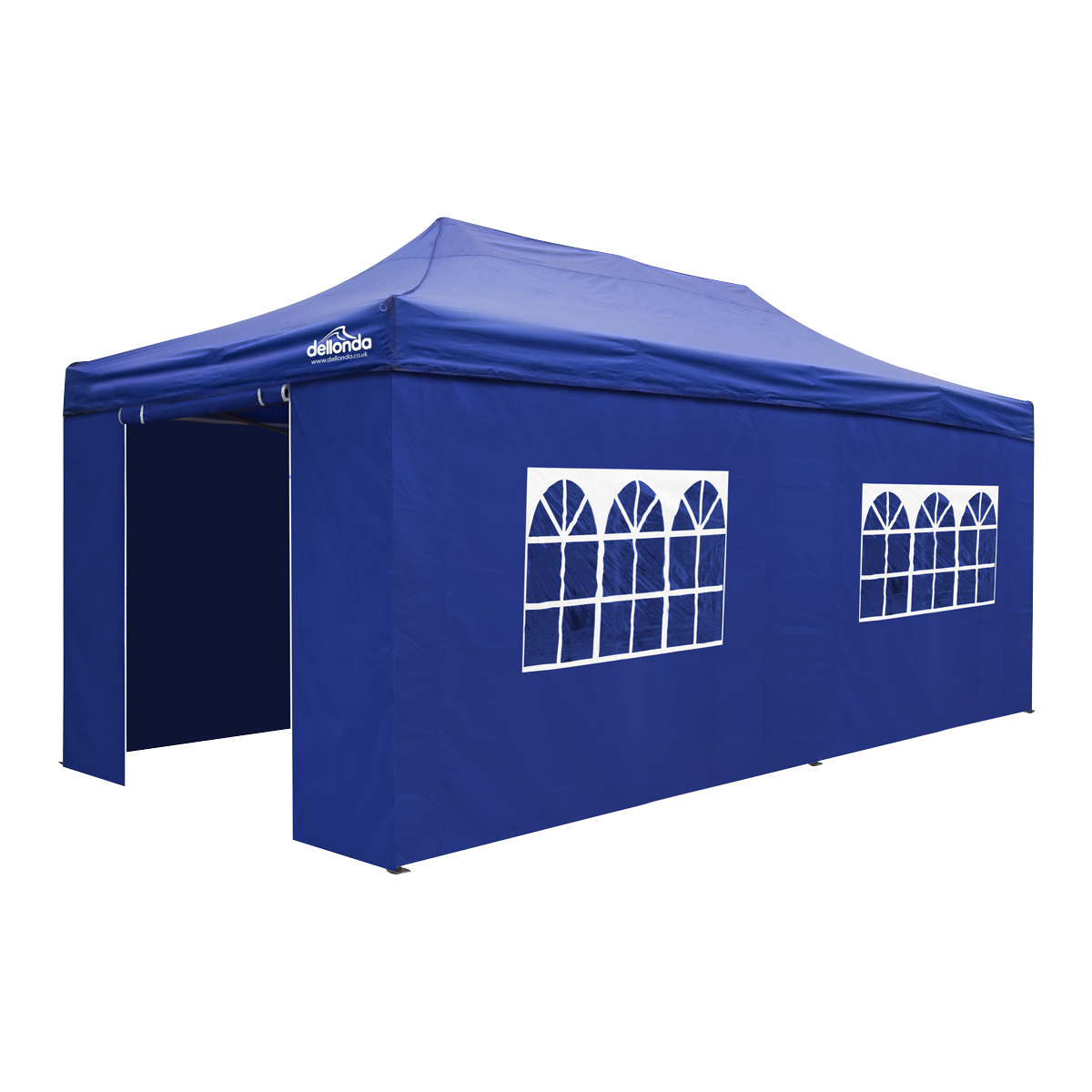 Dellonda Premium 3x6m Pop-Up Gazebo & Side Walls, Water-Resistant with Carry Bag & Weights