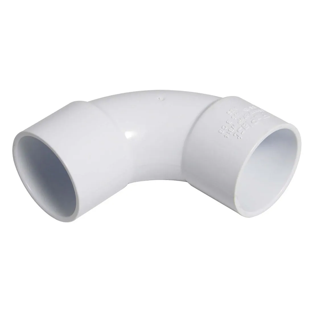 FloPlast 40mm White Solvent Weld 90 Degree Swept Bend