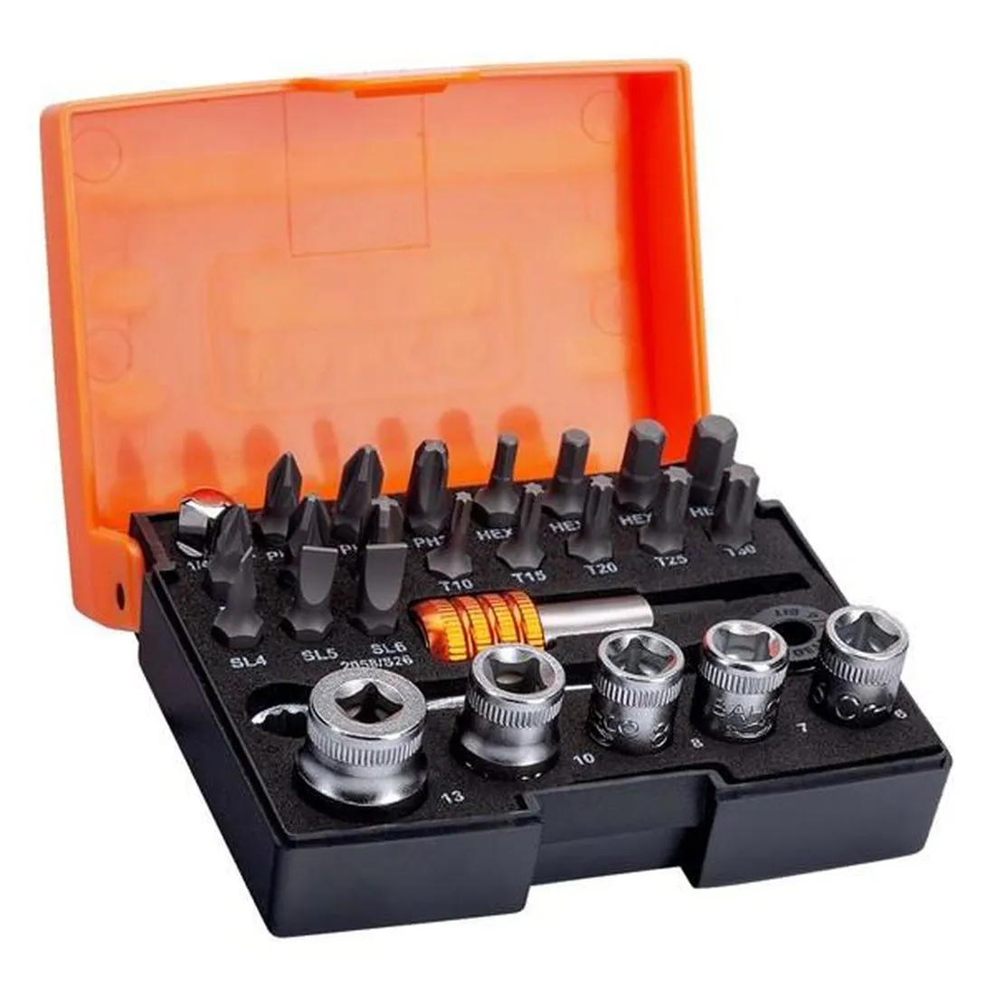 Bahco 2058/S26 Ratchet Socket Set of 26 Metric 1/4in Drive