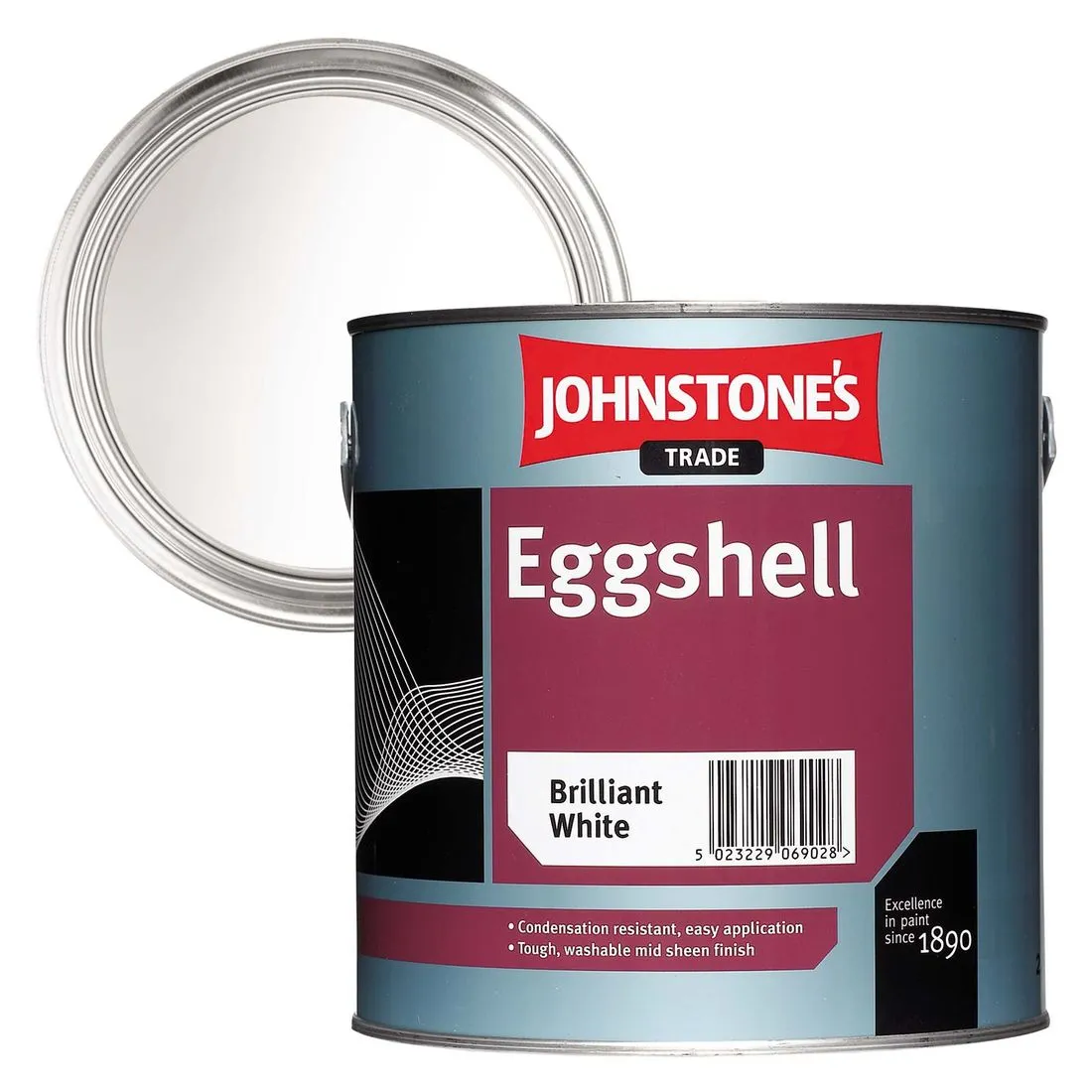 Johnstones White Eggshell Brilliant 5L Large