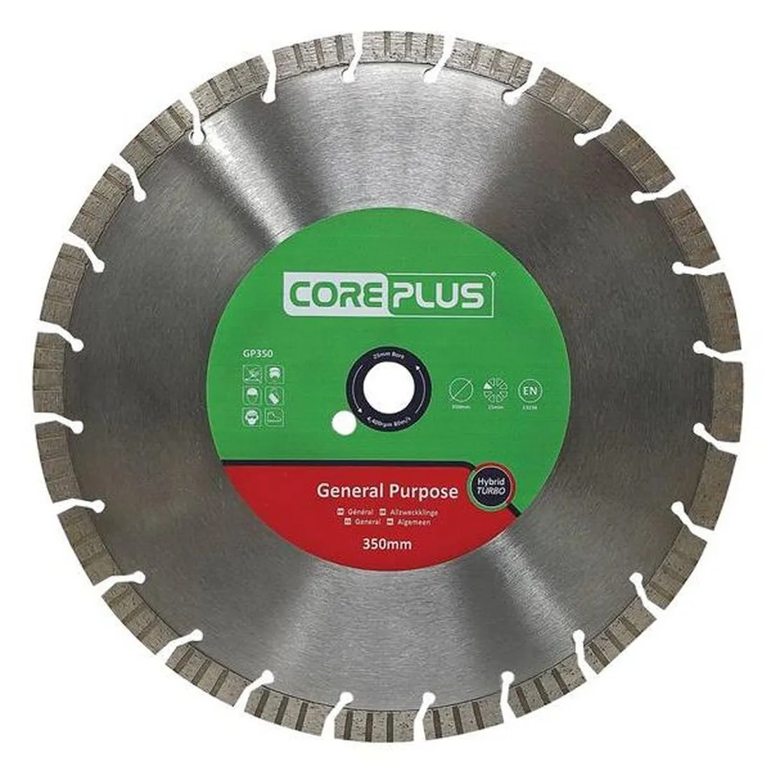 CorePlus GP350 General-Purpose Hybrid Turbo Diamond Blade 350mm