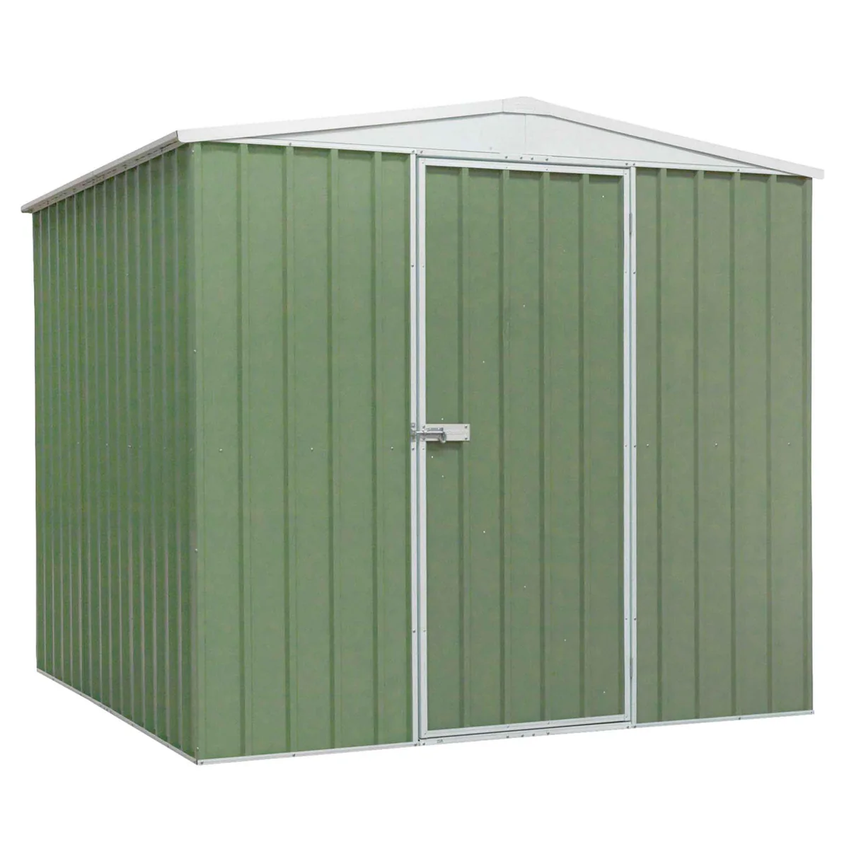 Dellonda Galvanized Steel Green Storage Shed Apex Style Roof
