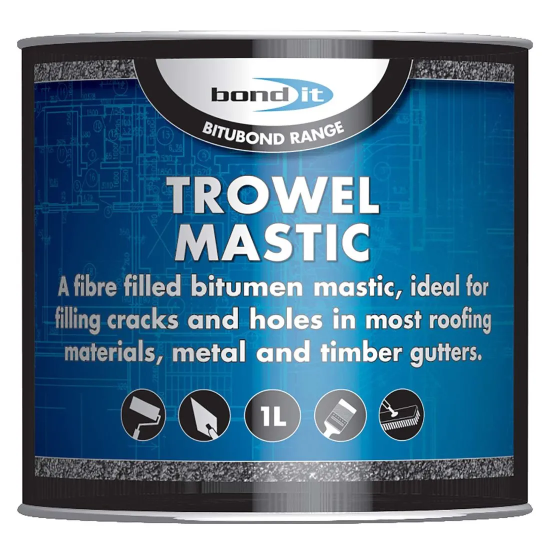 BituBond Trowel Mastic Black 1L