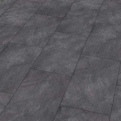 Slate Black Stone Design Tile Effect Laminate Flooring 2.53m²