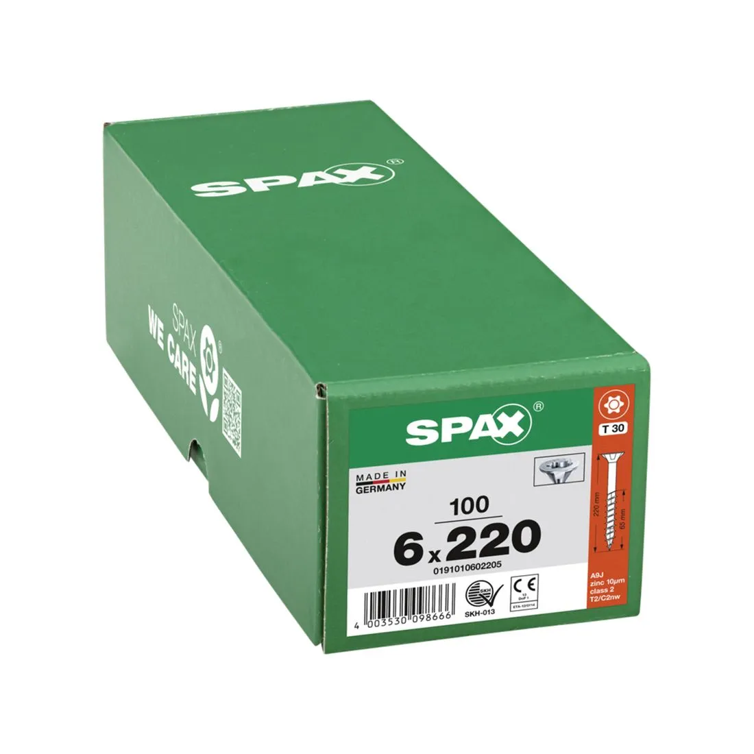 Spax Wirox Timber Construction Screws 6Mm X 220Mm Pack Of 100