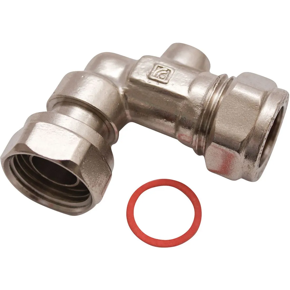 Chrome Angled Service Valve 15mm x 1/2in