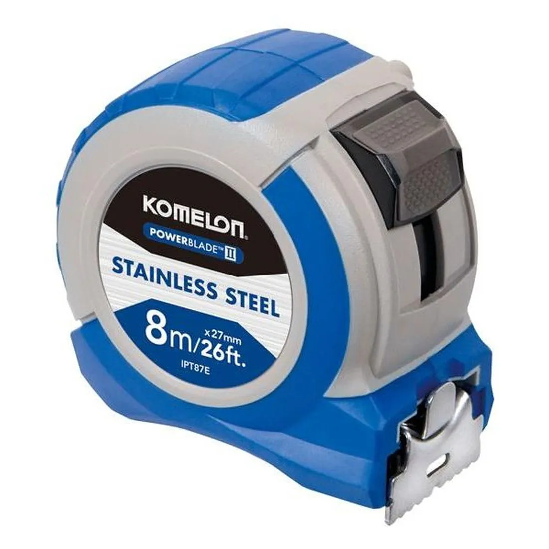 Komelon Stainless Steel PowerBlade Pocket Tape 8m/26ft (Width 27mm)