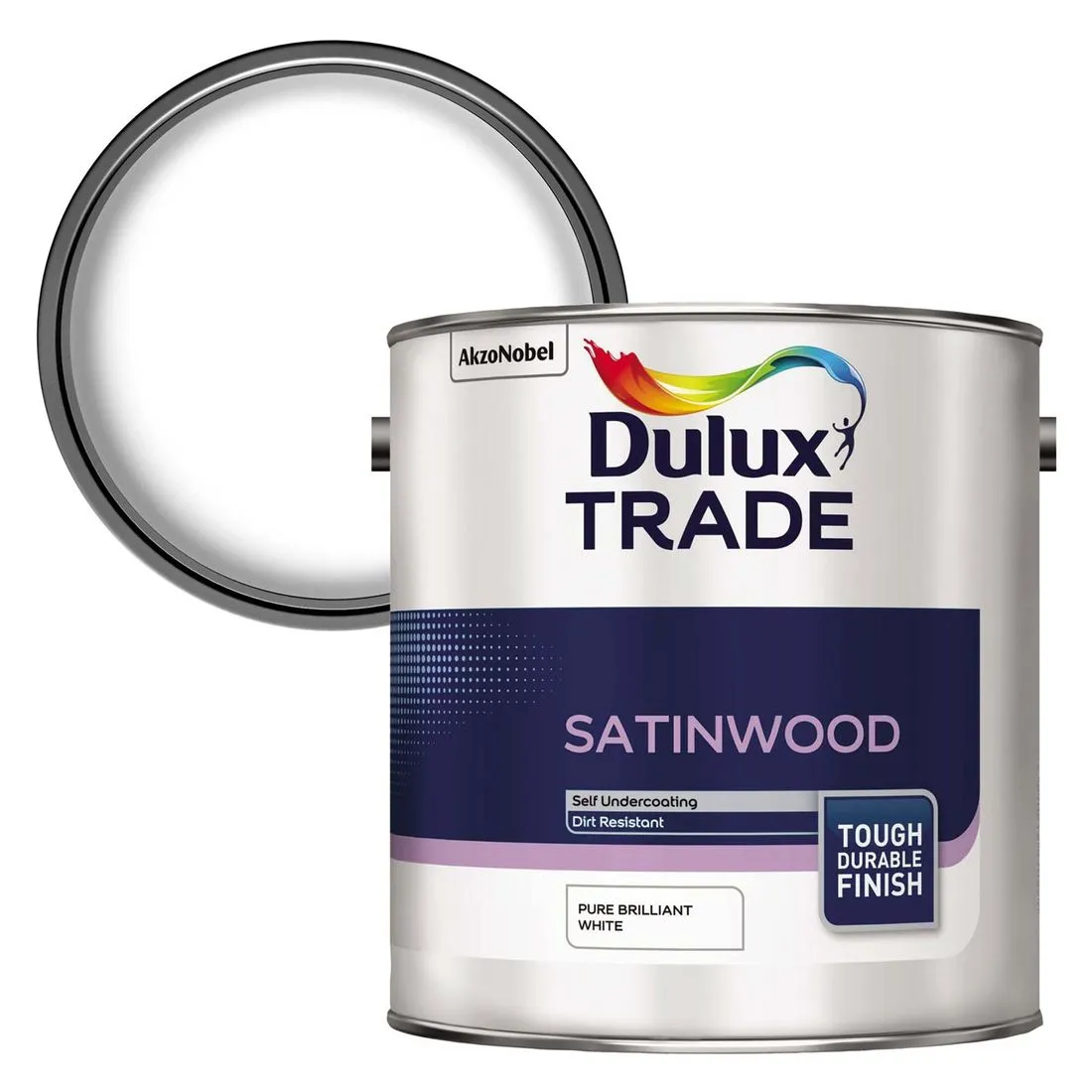 Dulux Trade Satinwood Brilliant White 2.5L
