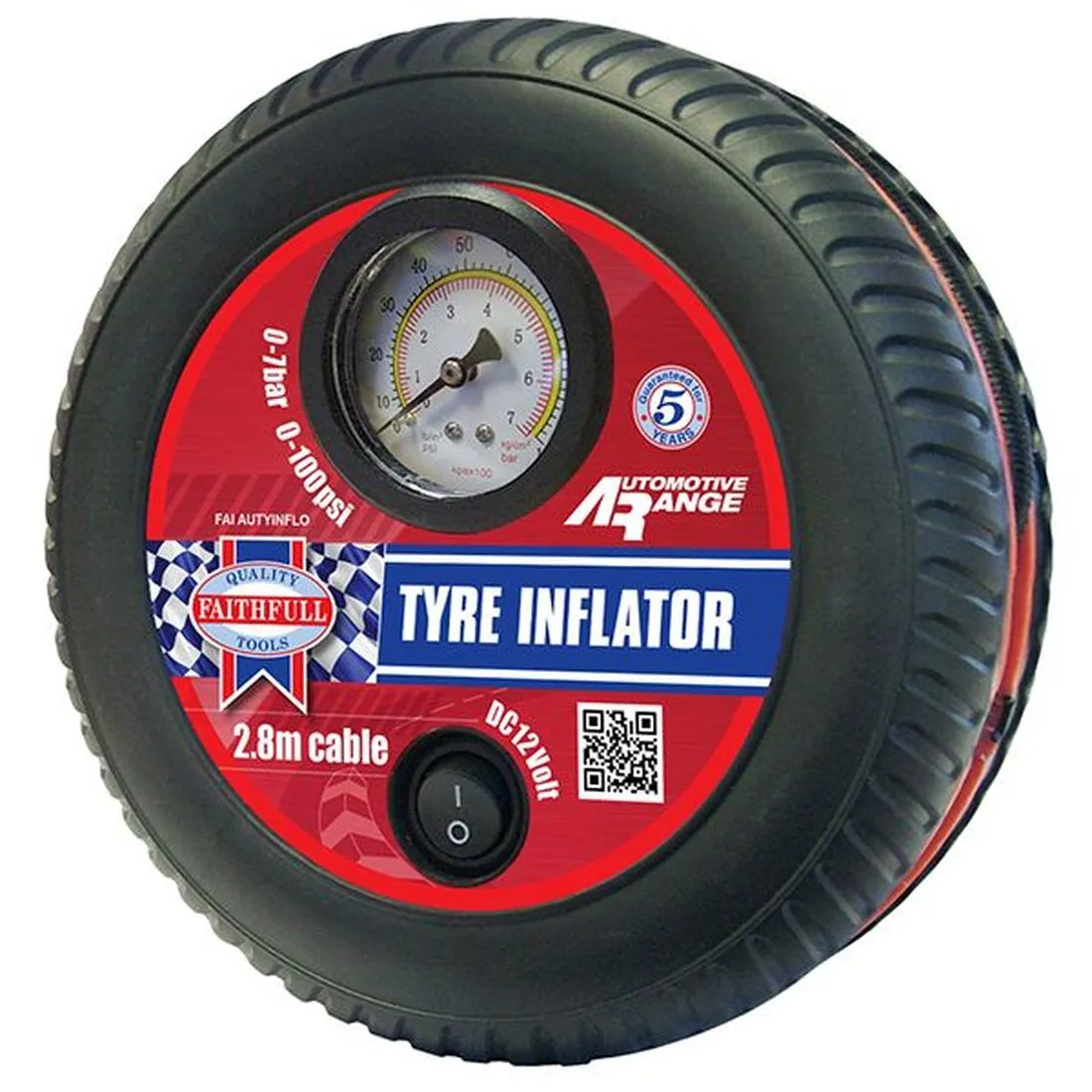 Faithfull Low Volume Tyre Inflator 12V